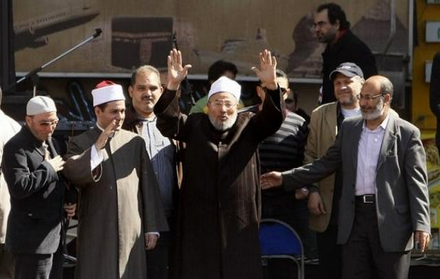 Qaradawi at Tahrir Square rally